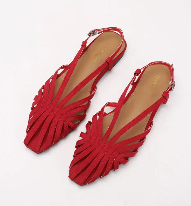 Sandali Intrecciati Elegance – Flat Estivi Chic con Cinturino