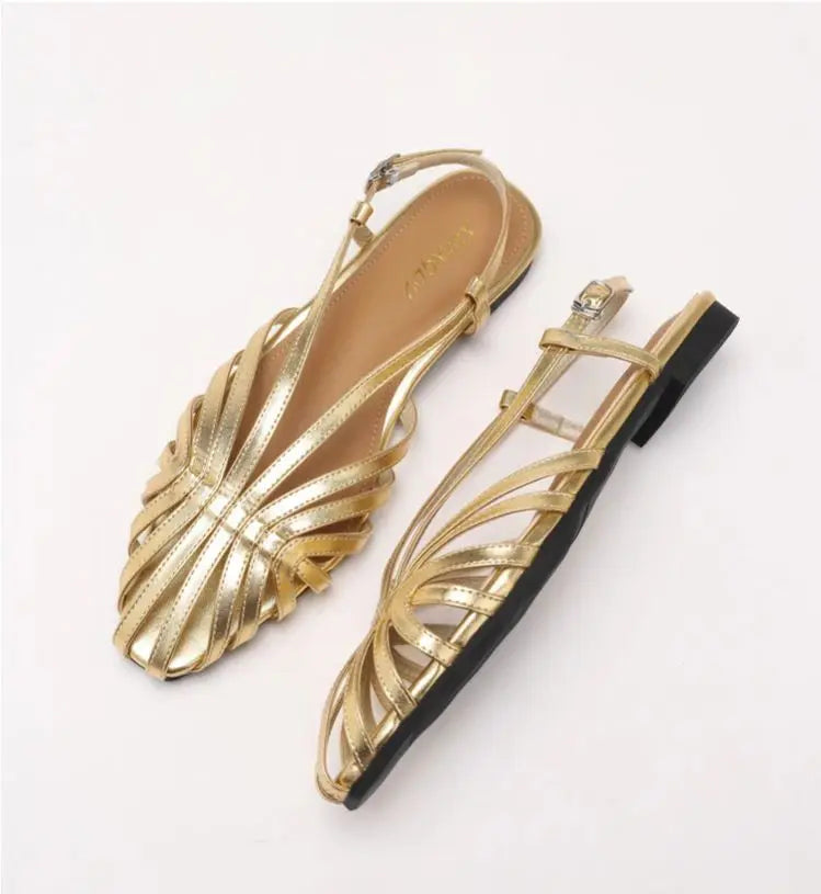 Sandali Intrecciati Elegance – Flat Estivi Chic con Cinturino