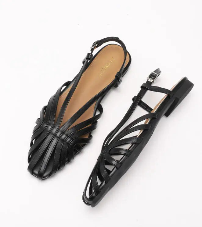Sandali Intrecciati Elegance – Flat Estivi Chic con Cinturino