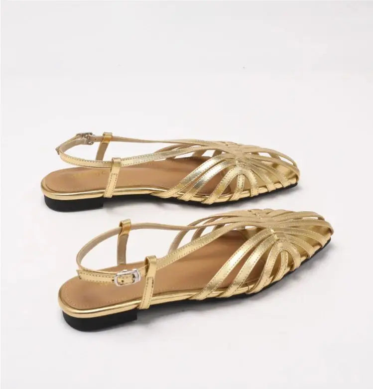 Sandali Intrecciati Elegance – Flat Estivi Chic con Cinturino