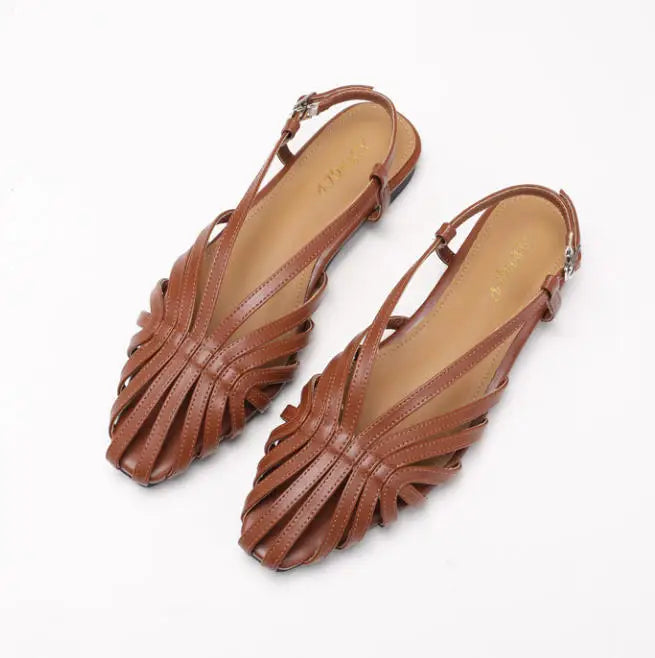 Sandali Intrecciati Elegance – Flat Estivi Chic con Cinturino