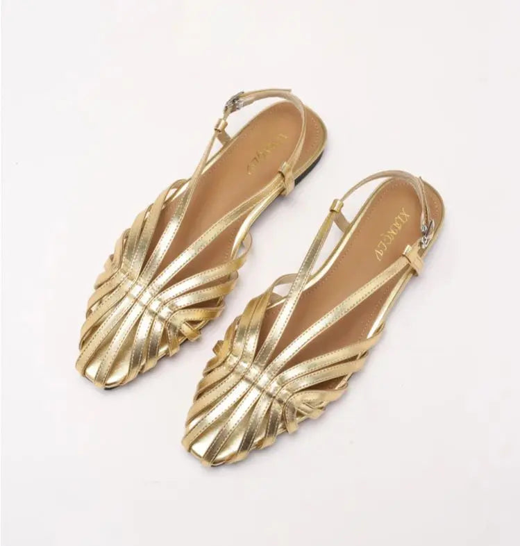 Sandali Intrecciati Elegance – Flat Estivi Chic con Cinturino